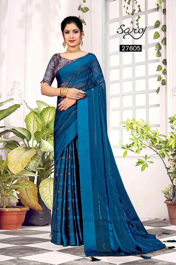 Sneh Milan By Saroj Chiffon Sarees Catalog